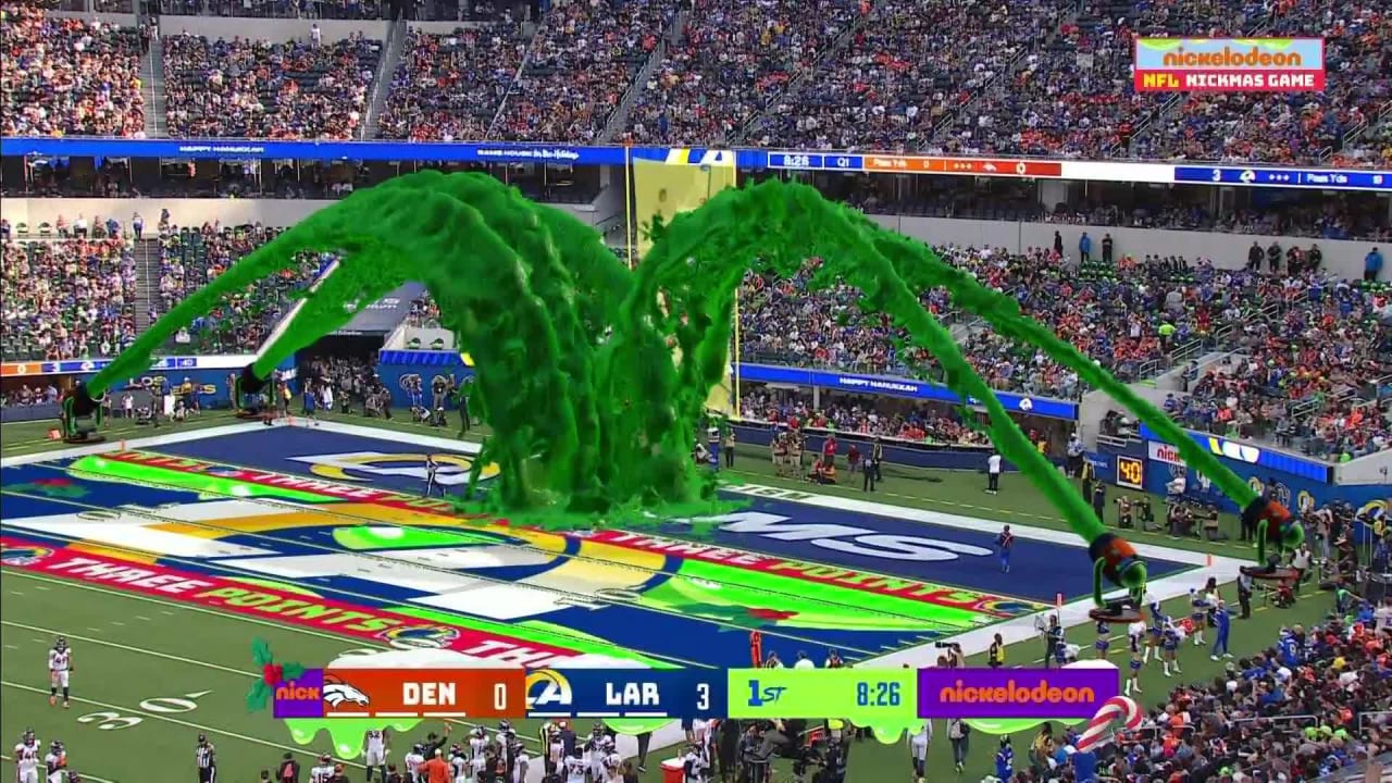 Los Angeles Rams kicker Matt Gay gets slime cannons firing with 55