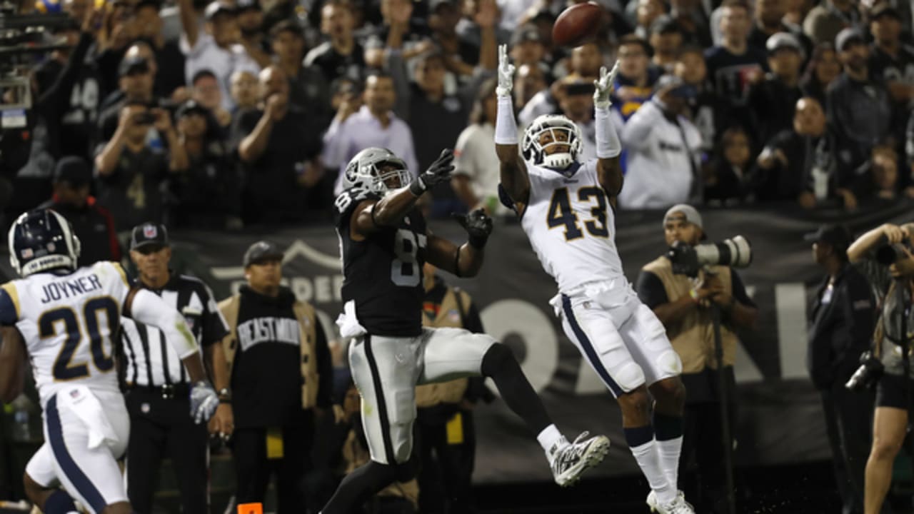 Johnson III overpowers Cook for INT in end zone