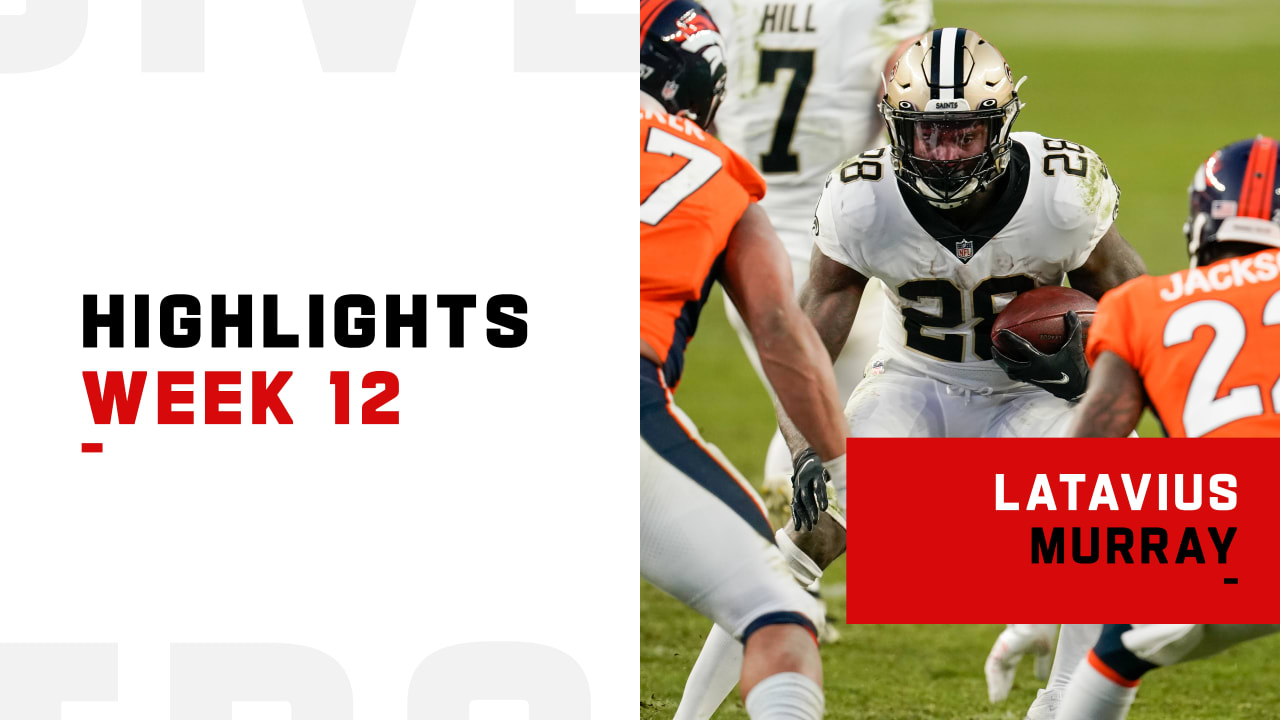 New Orleans Saints Running Back Latavius Murray S Best Runs Vs The Denver Broncos Week 12