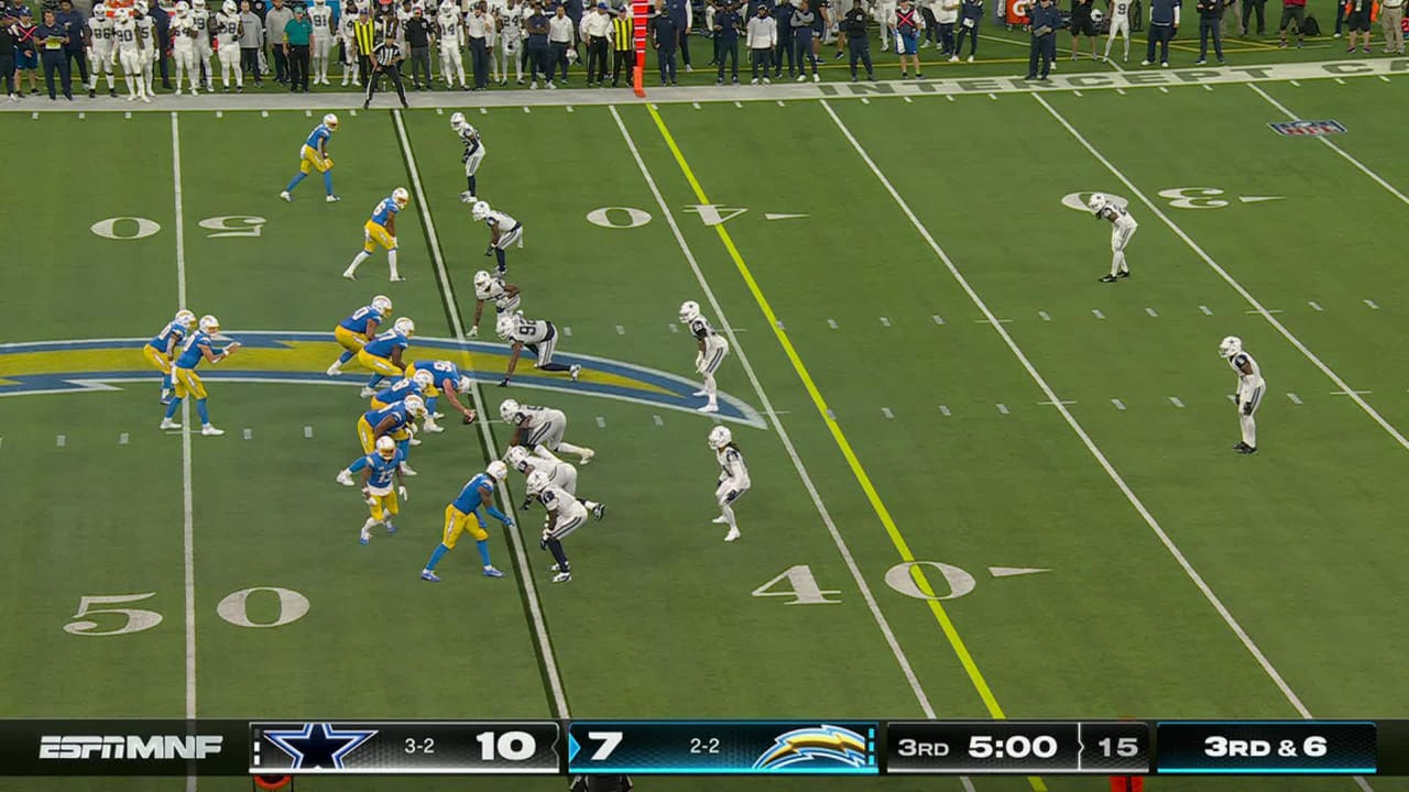 Los Angeles Chargers kicker Cameron Dicker's 57-yard FG ties game near end  of second quarter