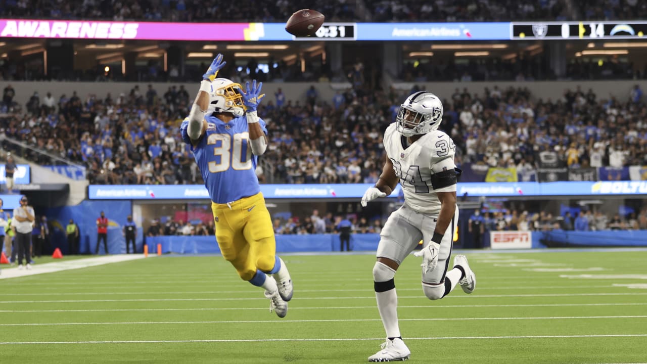 Las Vegas Raiders safety Jaquan Johnson (26) is seen during warm