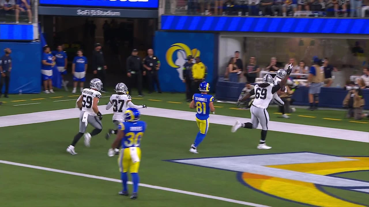 Pick-six! Las Vegas Raiders safety Isaiah Pola-Mao capitalizes on