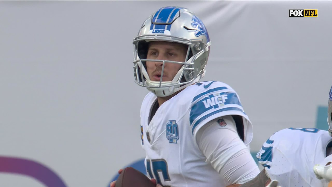 Detroit Lions quarterback Jared Goff lasers 21-yard pass to wide ...