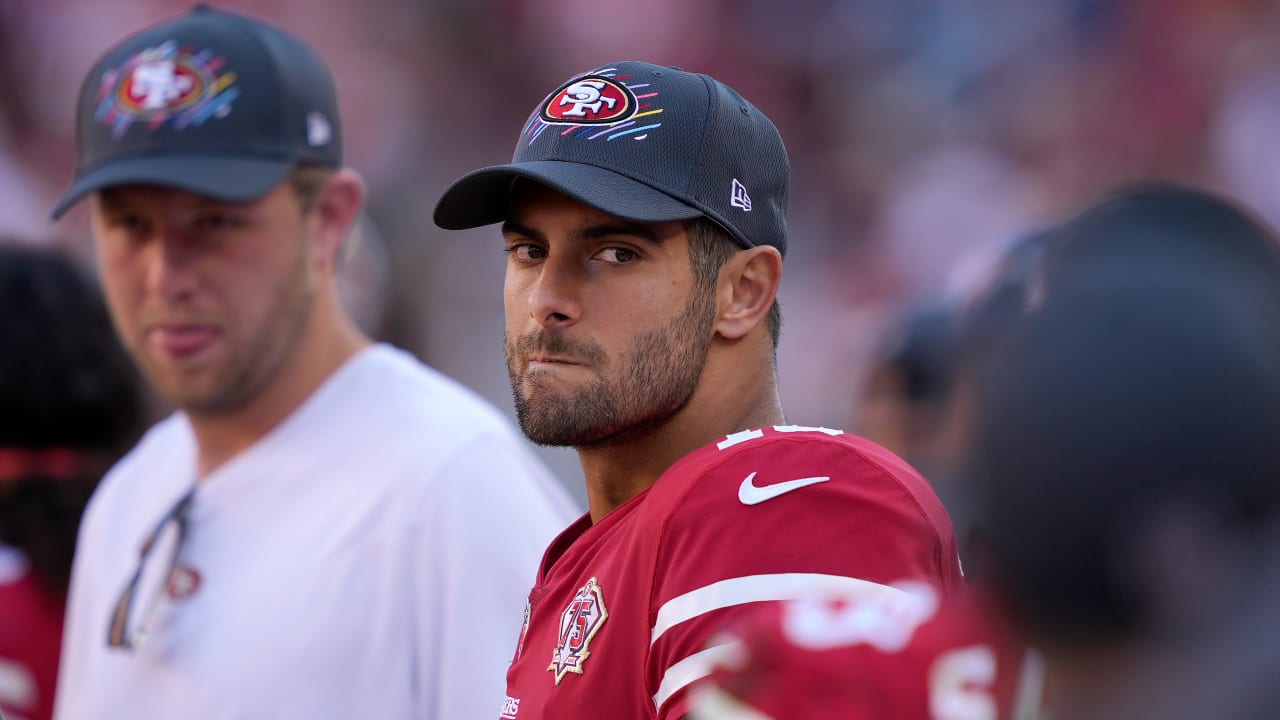 49ers' George Kittle wears famous Jimmy Garoppolo on his shirt