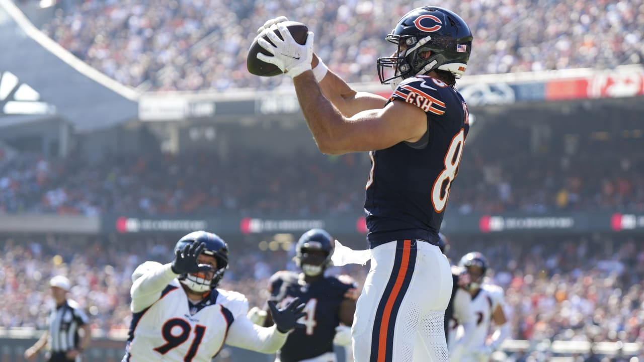 Chicago Bears tight end Cole Kmet couldn't be more open for his