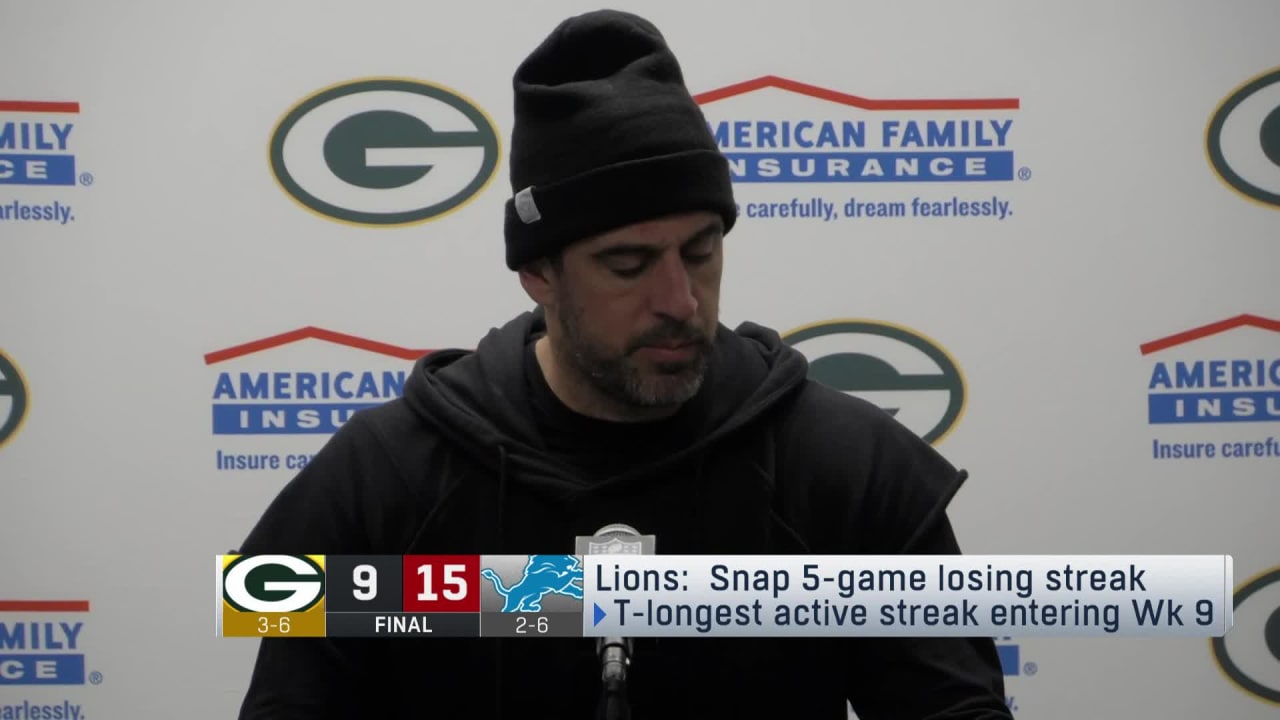 Packers' Aaron Rodgers after fifth straight loss: 'I hope we just