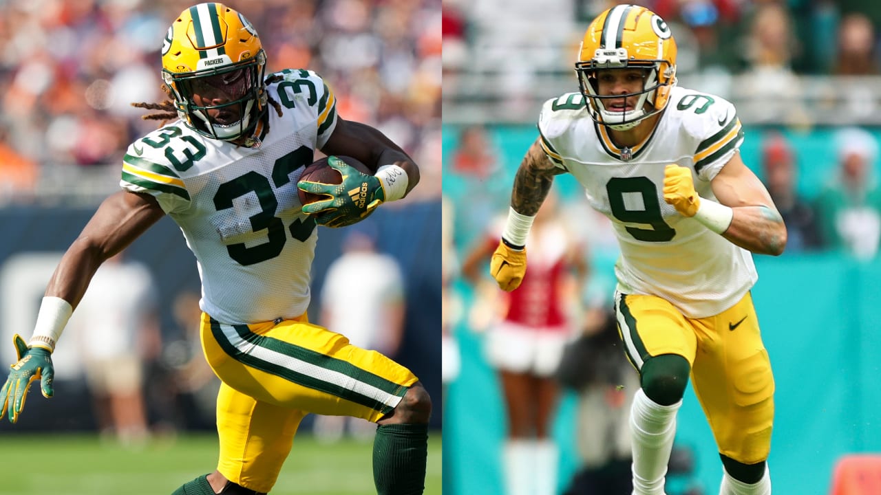 Aaron Jones, Christian Watson inactive for Packers-Falcons