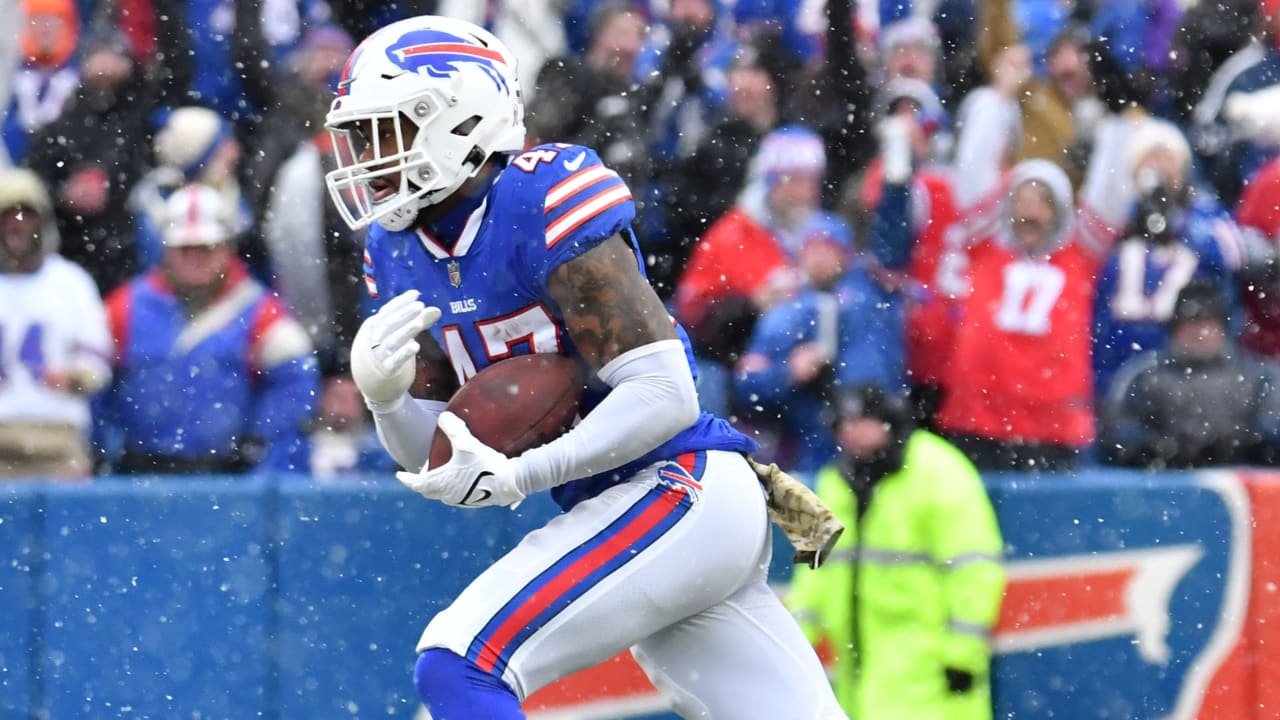 Buffalo Bills defensive back Christian Benford's first career INT comes via  Cousins' overthrow