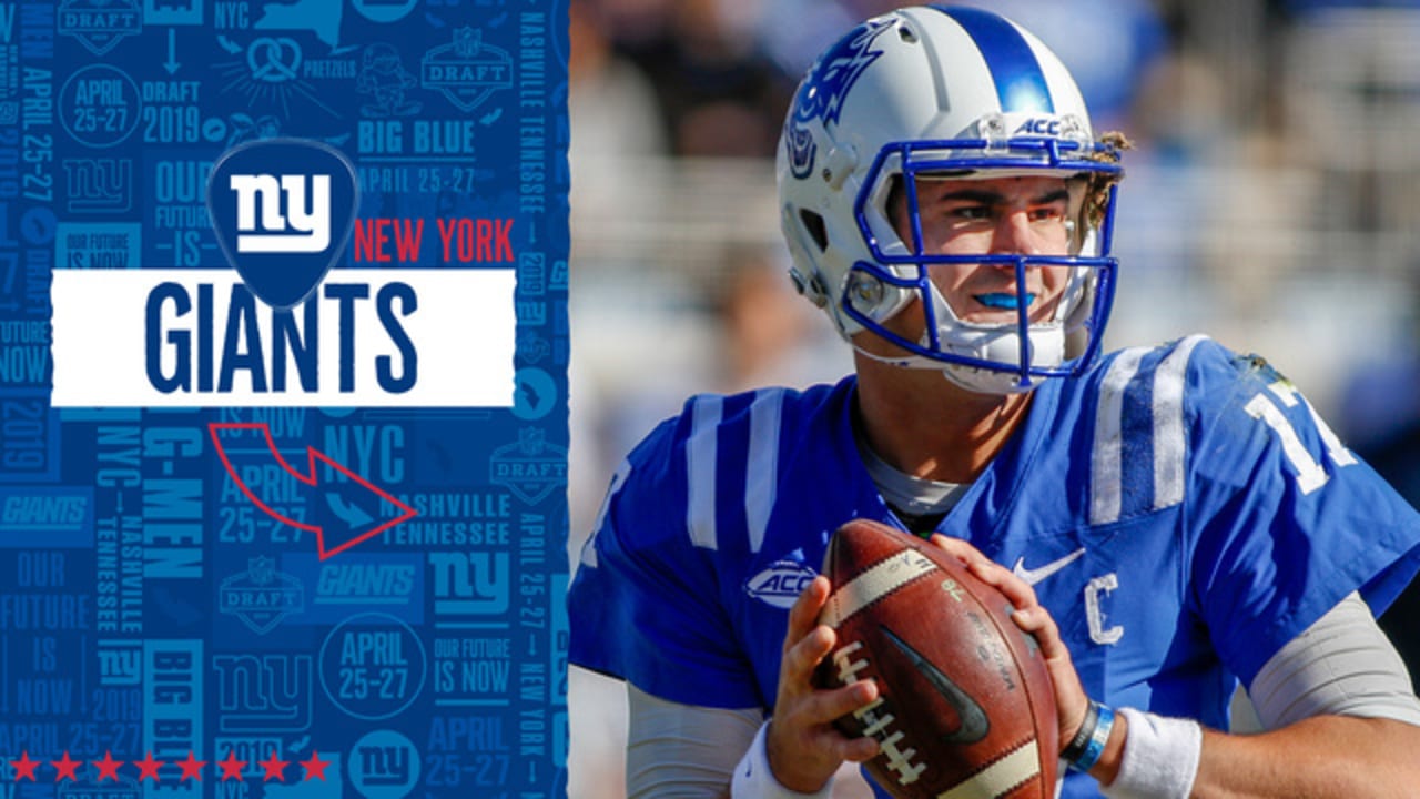 New York Giants Daniel Jones 2019 Nfl Draft Royal Vapor Limited