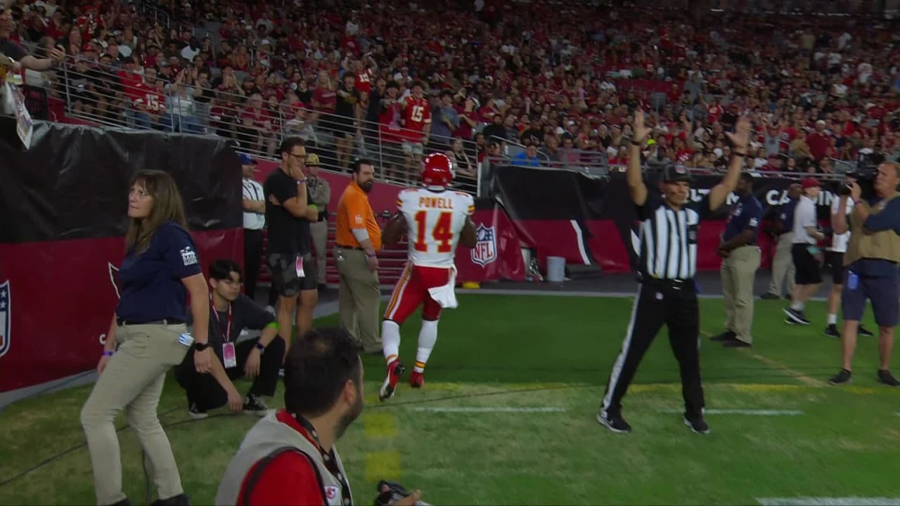 Kansas City Chiefs wide receiver Cornell Powell shows toe-drag swag while  catching TD from quarterback Blaine Gabbert