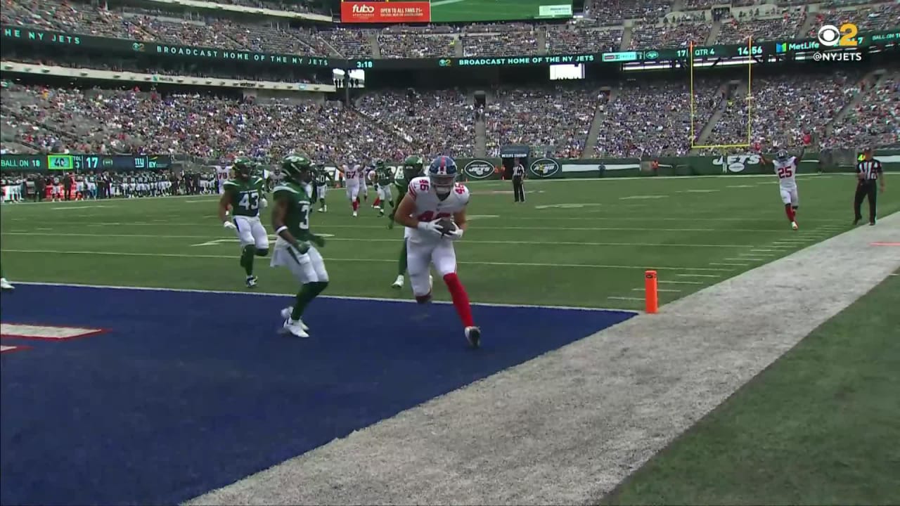 New York Giants quarterback Davis Webb perfectly hits tight end Austin ...