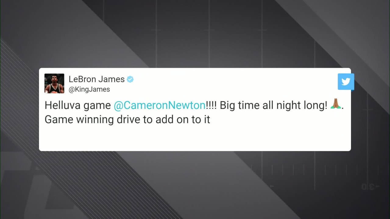 LeBron James salutes Cam Newton after New England Patriots win