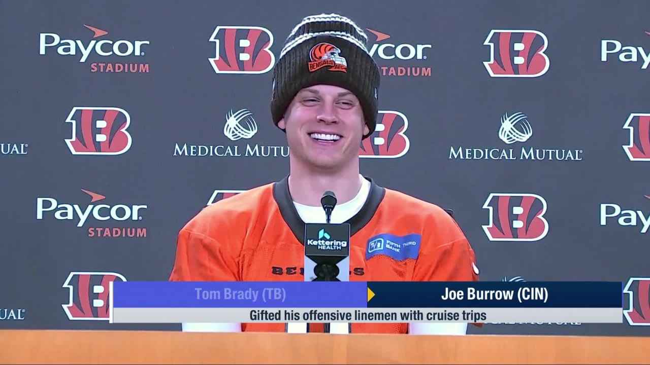 Cincinnati Bengals quarterback Joe Burrow gifted his offensive linemen ...