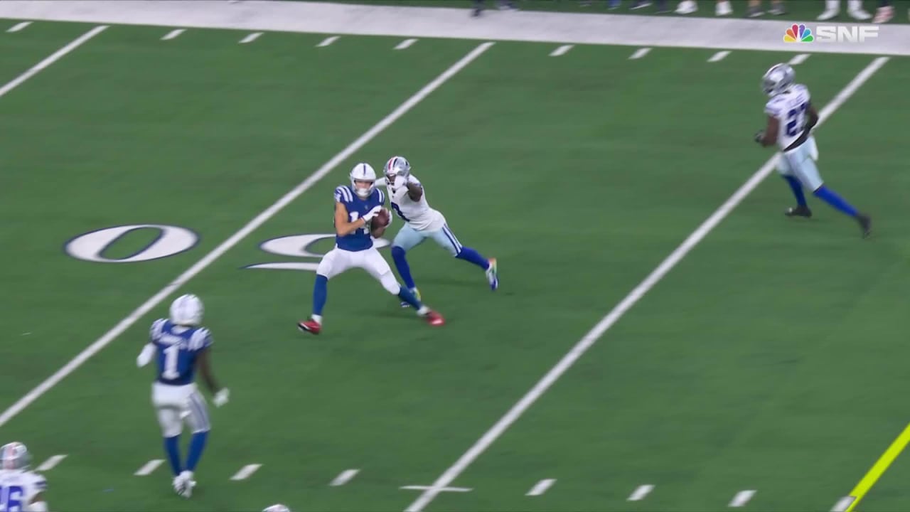 Indianapolis Colts quarterback Matt Ryan hits Colts rookie wide