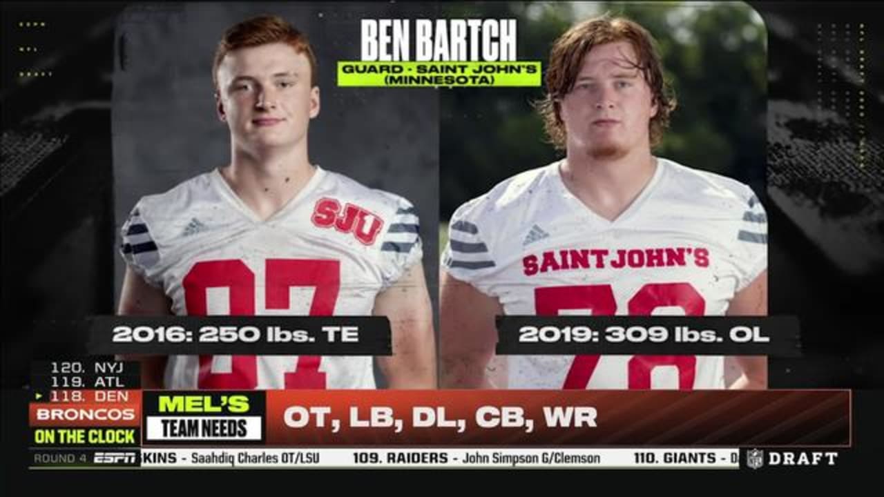 St. John's football alum Ben Bartch back on the field with