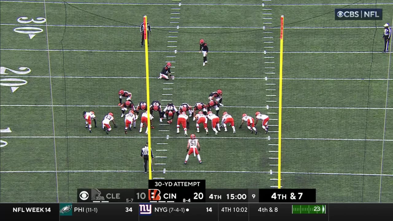 Cincinnati Bengals kicker Evan McPherson's 30yard FG extends Bengals