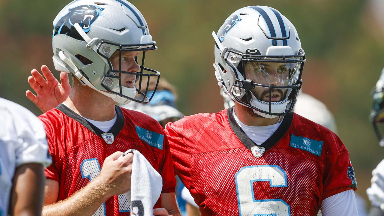 Panthers QB battle between Baker Mayfield, Sam Darnold rages