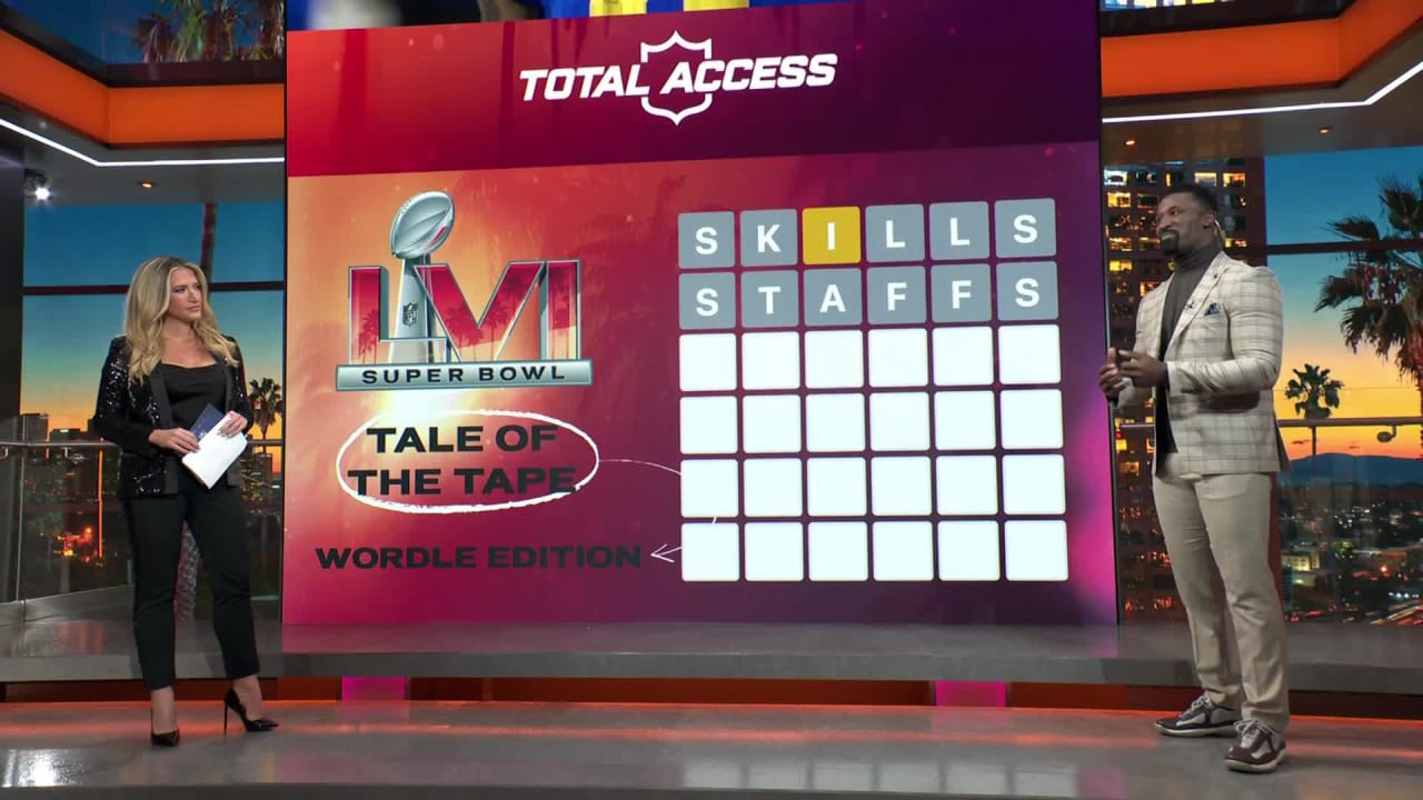 NFL Network's Cynthia Frelund, James Jones use Wordle to present Super Bowl  LVI Tale of the Tape