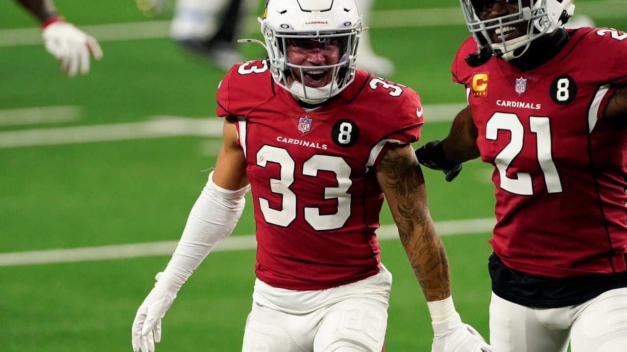 Arizona Cardinals cornerback Byron Murphy Jr. (7) on the field during the  first half of an NFL football game against the Minnesota Vikings, Sunday,  Oct. 30, 2022 in Minneapolis. (AP Photo/Stacy Bengs