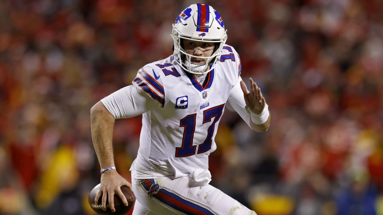 Buffalo Bills quarterback Josh Allen (17) passes the ball against the  Washington Commanders during the first half of an NFL football game, Sunday,  Sept. 24, 2023, in Landover, Md. (AP Photo/Evan Vucci