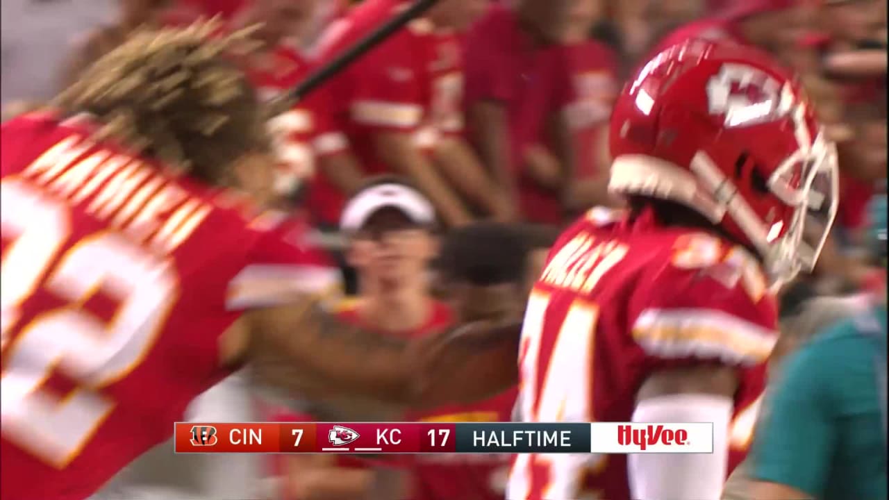 Herb Miller sends game to the half with INT