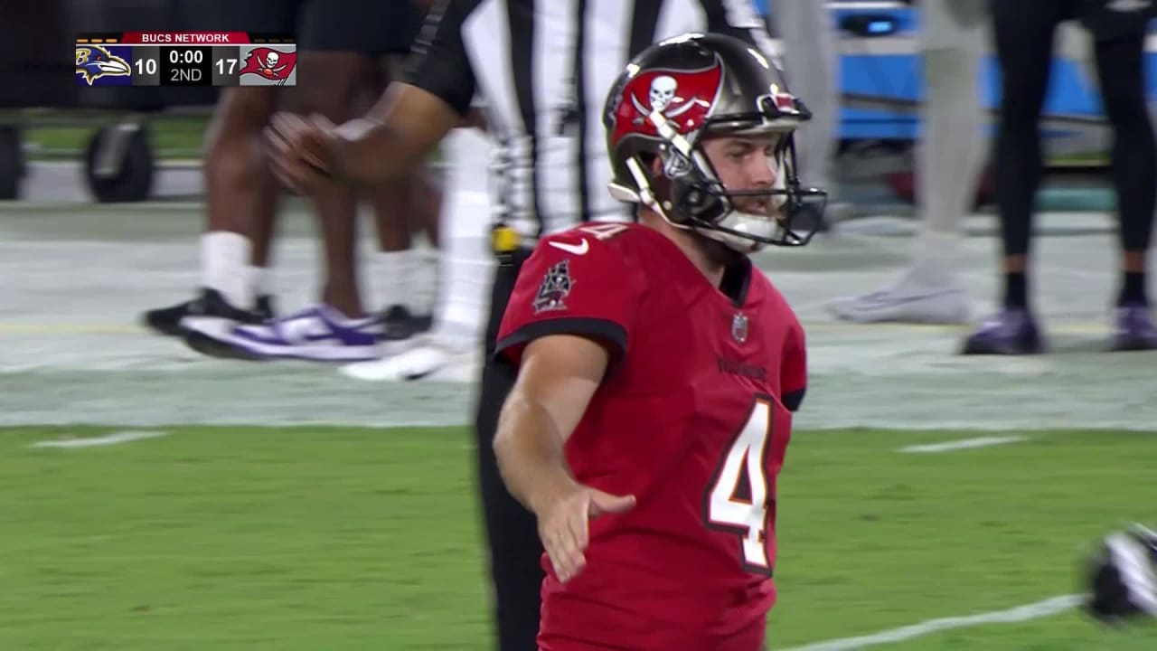 Tampa Bay Buccaneers kicker Chase McLaughlin ends first half with 47-yard FG