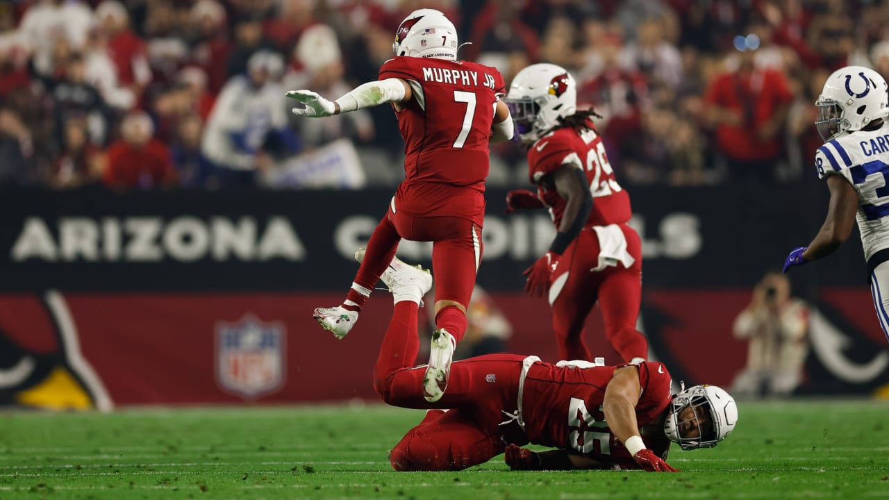 Arizona Cardinals cornerback Byron Murphy (7) plays against the Cleveland  Browns during the second half of an NFL football game, Sunday, Oct. 17,  2021, in Cleveland. (AP Photo/Ron Schwane Stock Photo - Alamy