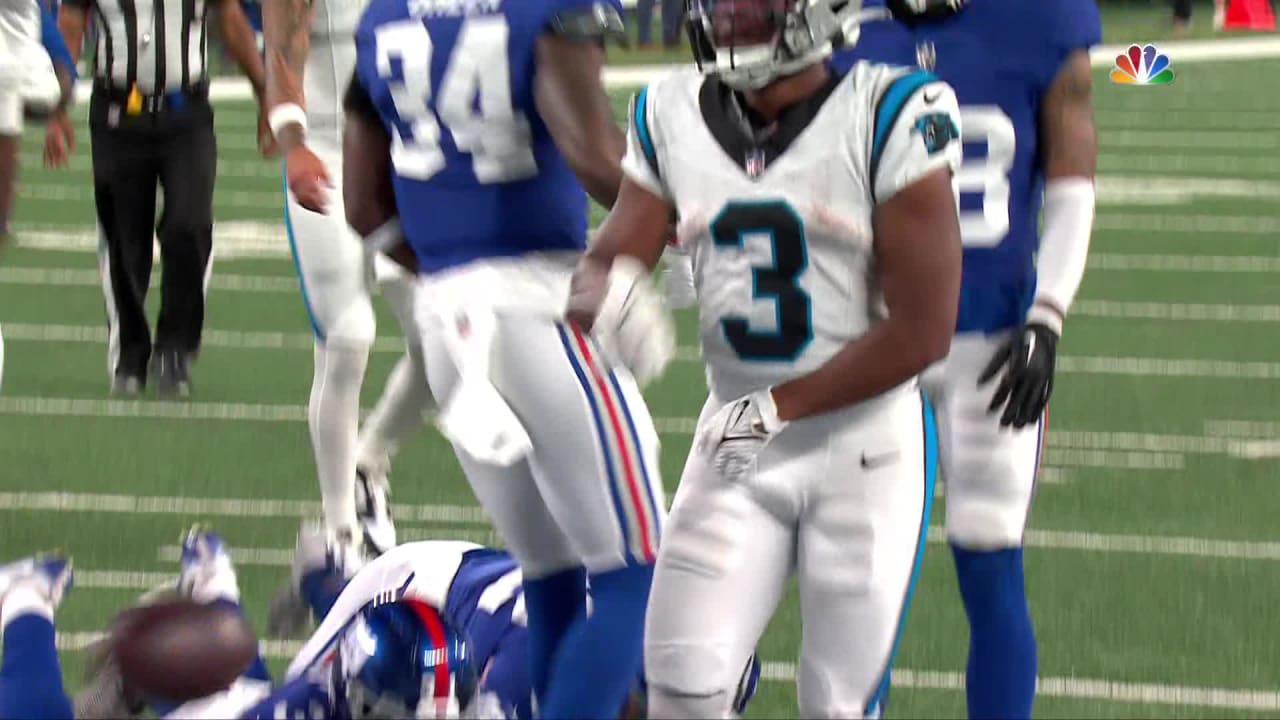 Carolina Panthers running back Raheem Blackshear powers through for 1
