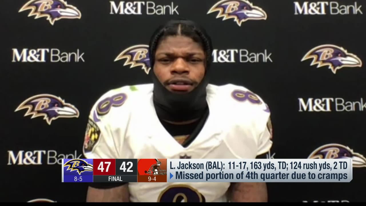 Baltimore Ravens quarterback Lamar Jackson on wild return: 'I didn't pull a  Paul Pierce, I was cramping