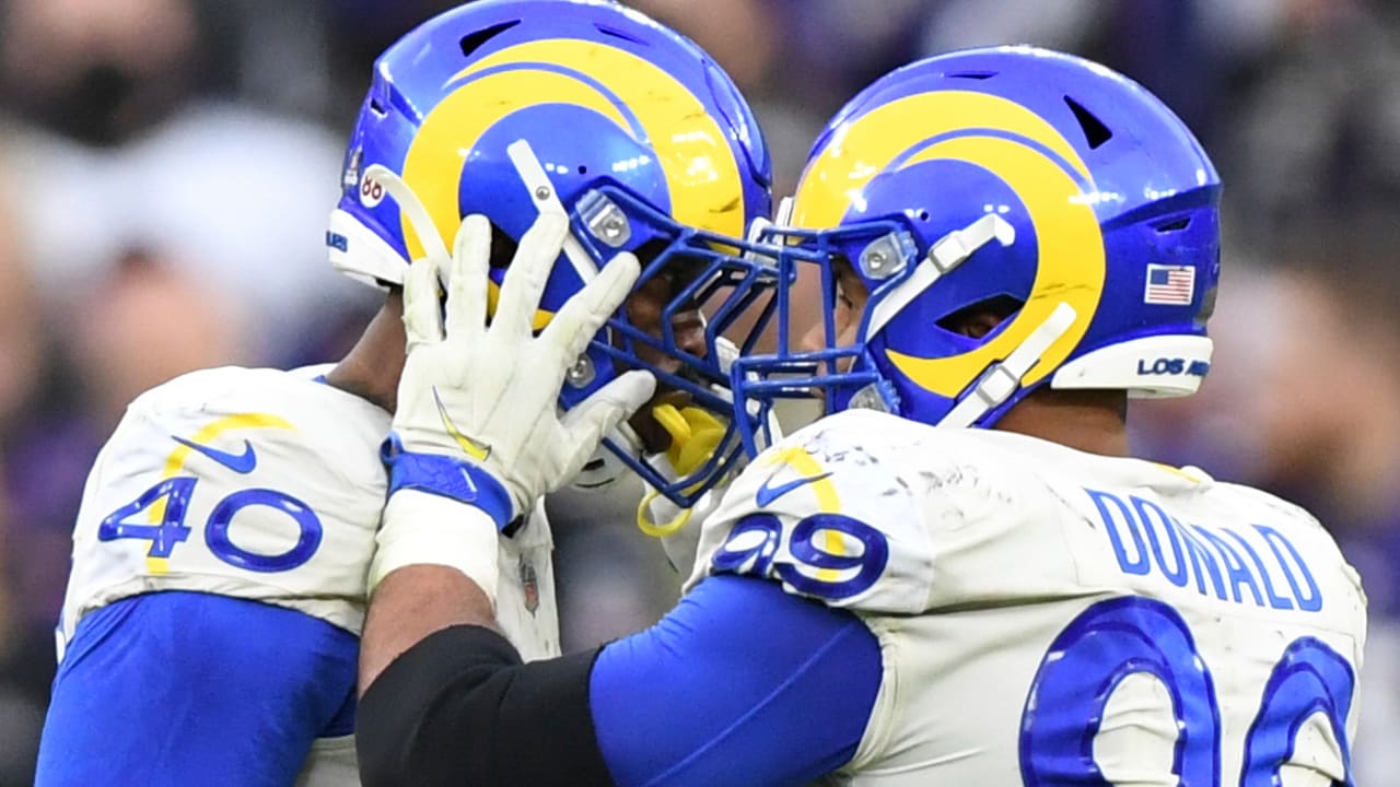 Los Angeles Rams linebacker Leonard Floyd, defensive tackle Aaron ...