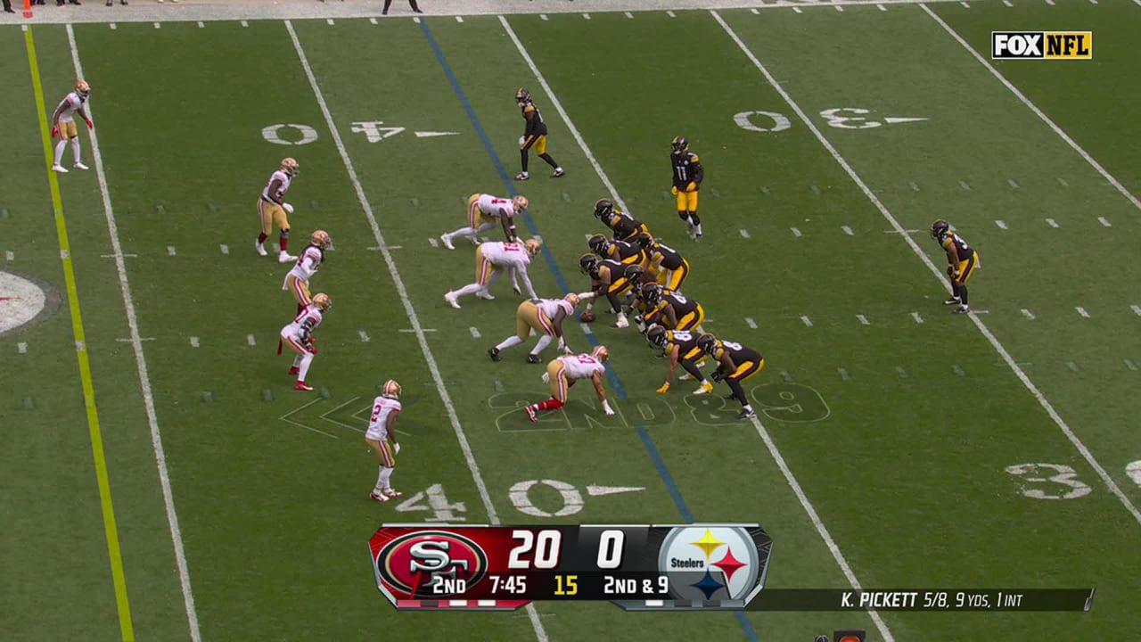 Fred Warner Tackles Steelers Running Back to Force Third Down