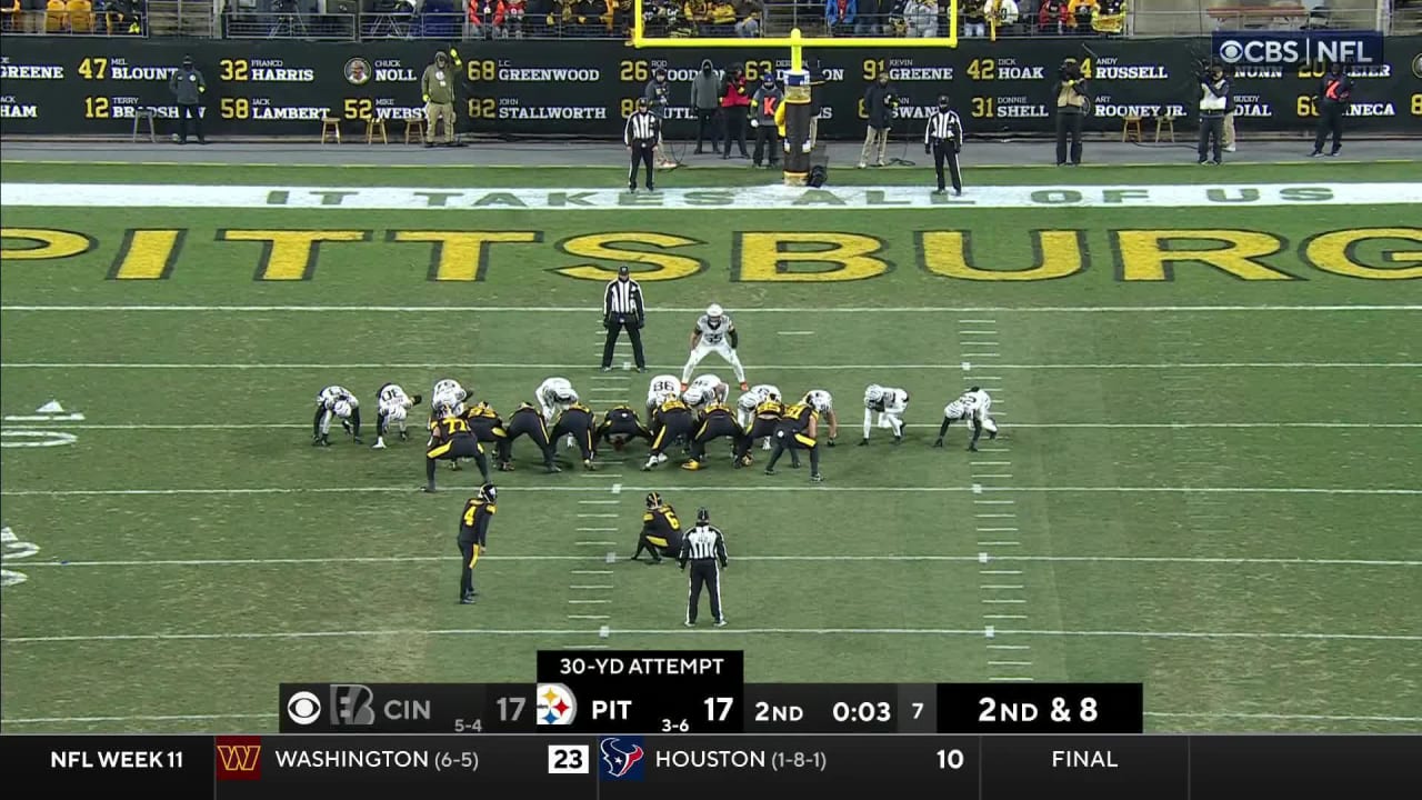 Pittsburgh Steelers kicker Matthew Wright's 30yard FG gives Steelers