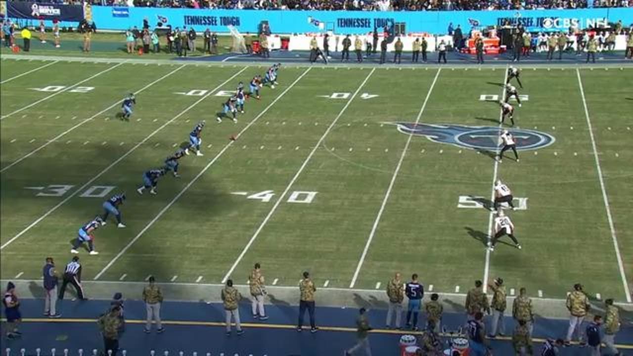 Tennessee Titans linebacker Dylan Cole (53) runs onto the field