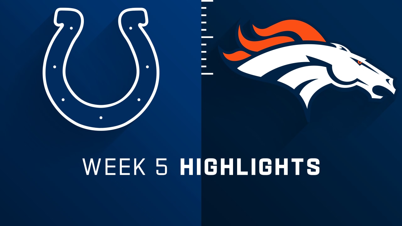 Indianapolis Colts vs. Denver Broncos NFL Week 5 schedule, television