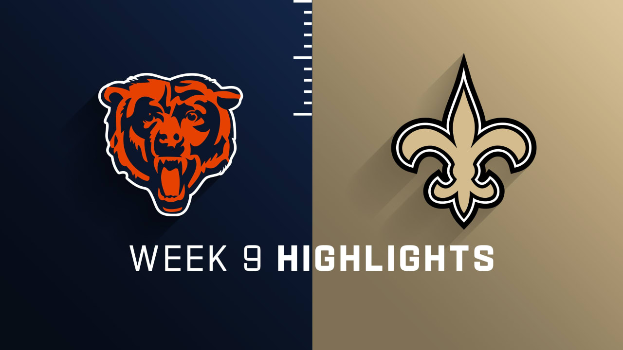 Chicago Bears vs. New Orleans Saints highlights Week 9