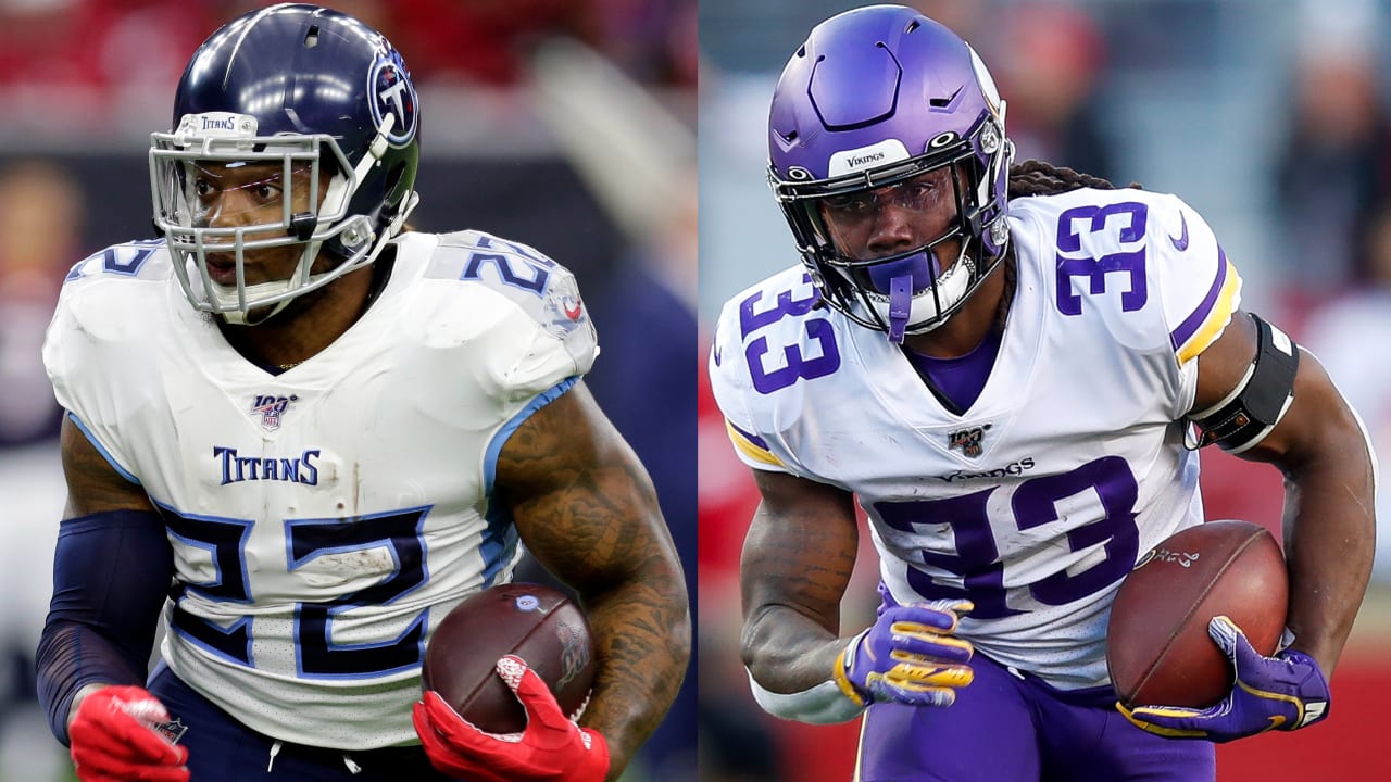 Pro Football Focus Analyst George Chahrouri Examines The Contract Situations For Minnesota Vikings Running Back Dalvin Cook And Tennessee Titans Rb Derrick Henry tennessee titans rb derrick henry