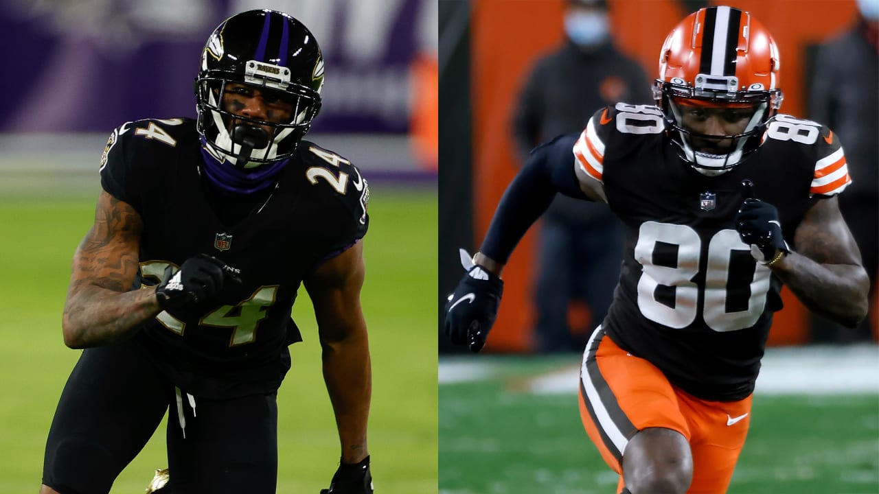 NFL fines Ravens' Marcus Peters spitting at Browns' Jarvis Landry