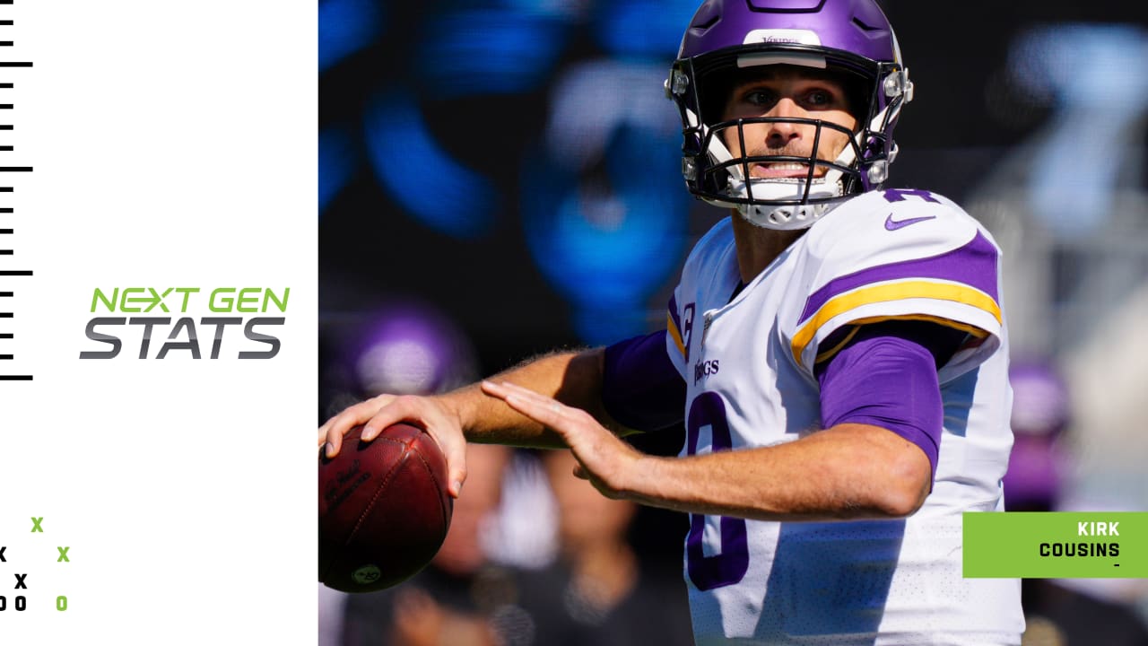 Next Gen Stats: Minnesota Vikings quarterback Kirk Cousins' 5 most  improbable completions in Week 6 vs. Carolina Panthers