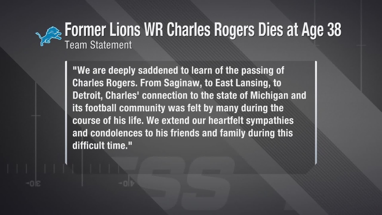 Charles Rogers, Former Detroit Lions Receiver, Is Dead at 38 - The New York  Times