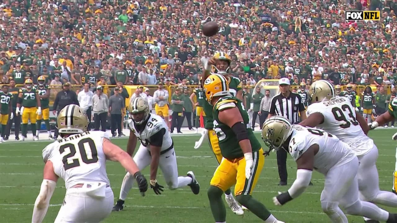 Green Bay Packers Jordan Love's twopointconversion pass hits wide
