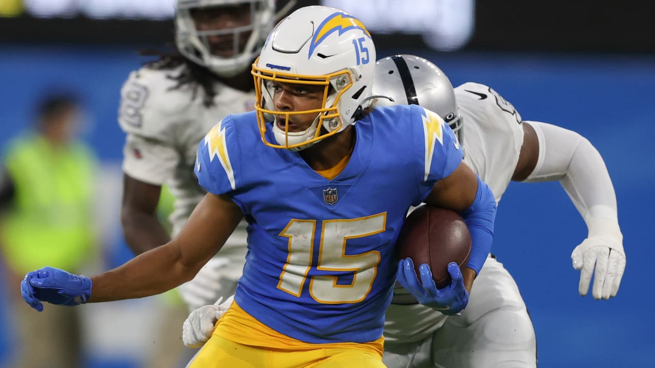 Los Angeles Chargers wide receiver Jalen Guyton (15) during