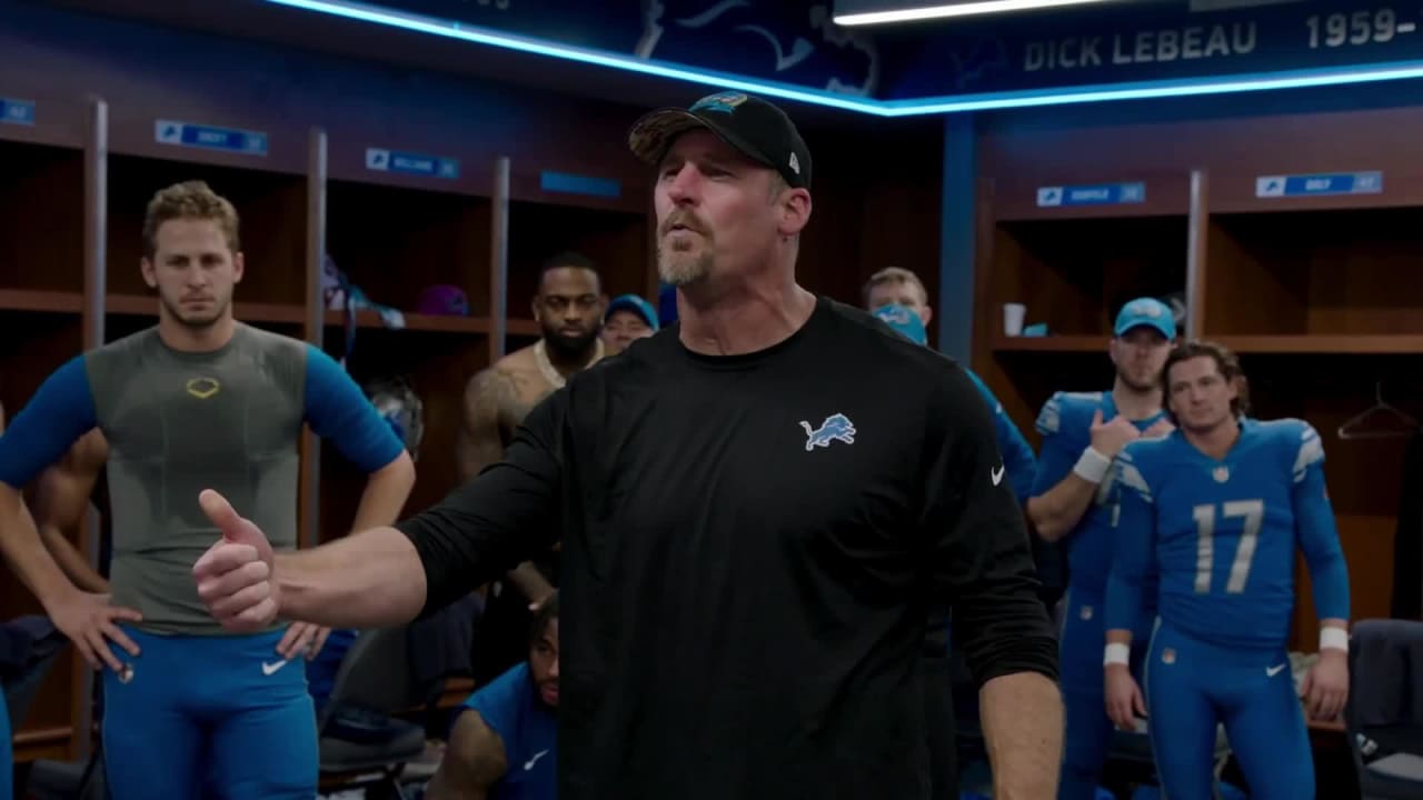 VIDEO: Lions HC Dan Campbell locker room celebration speech vs. Giants -  Pride Of Detroit