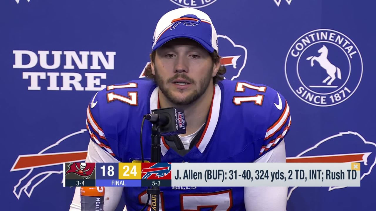 Buffalo Bills Quarterback Josh Allen On Bills Rebounding Week 8 Win Vs ...