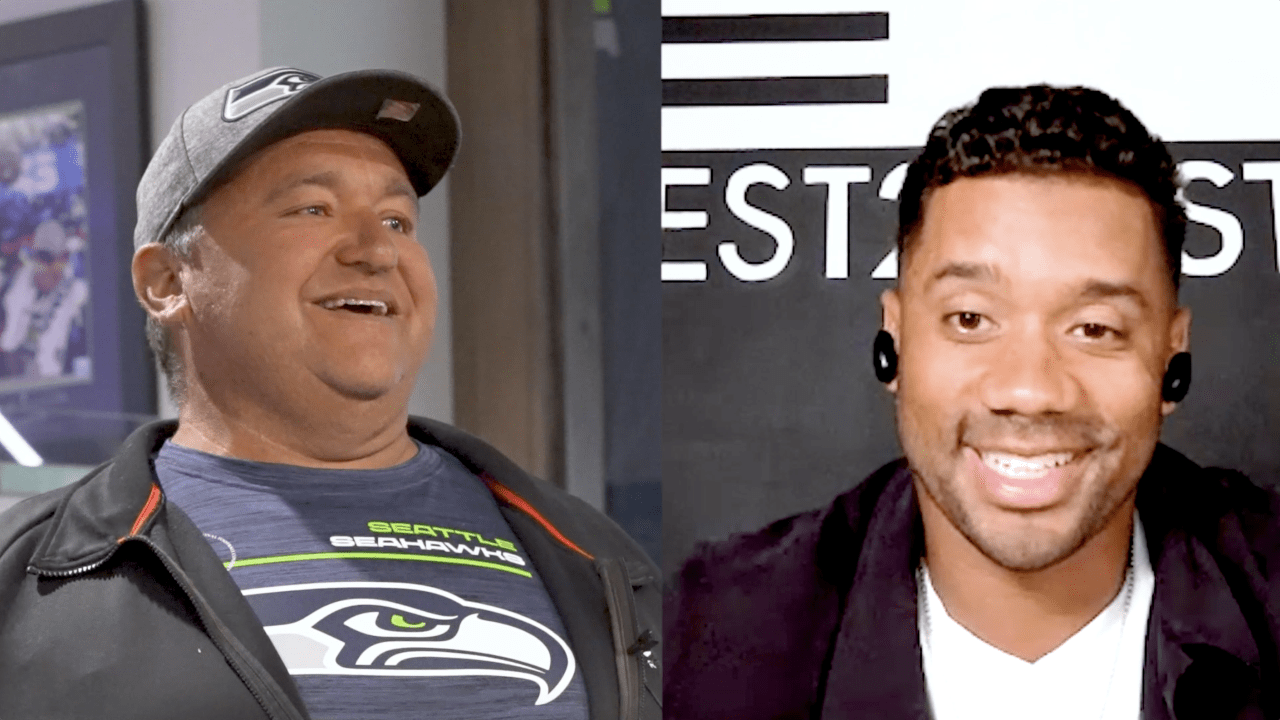 Russell Wilson surprises Seahawks fan with epic fan cave