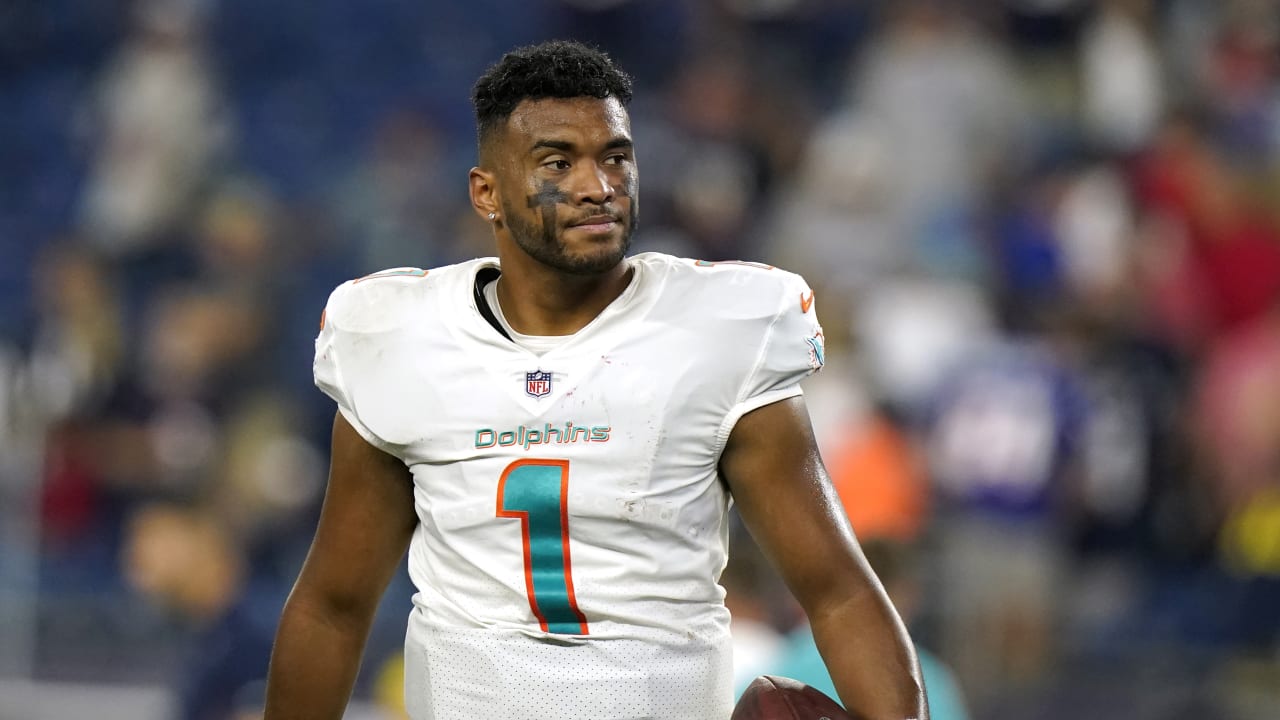 Miami Dolphins quarterbacks Jacoby Brissett (14) passes during an NFL  football practice at Baptist Health Training Complex in Hard Rock Stadium  on Wednesday, Oct. 6, 2021, in Miami Gardens, Fla. The Dolphins