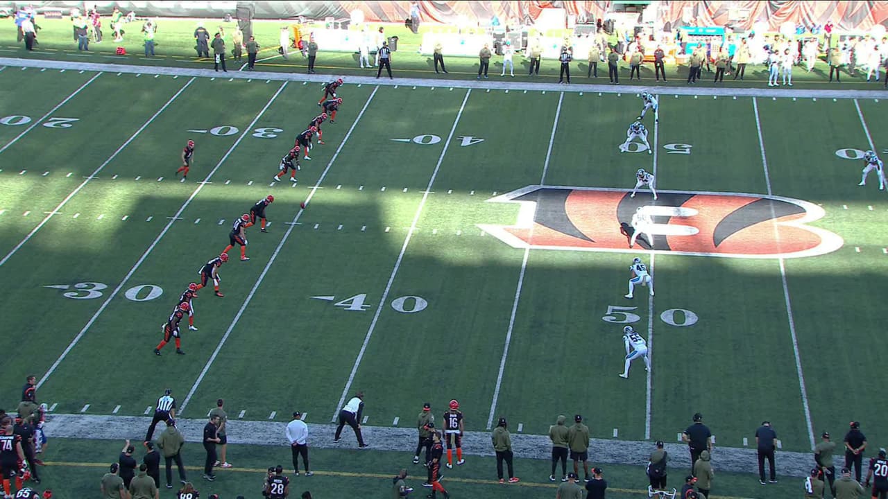 Carolina Panthers running back Raheem Blackshear roams the globe for 66