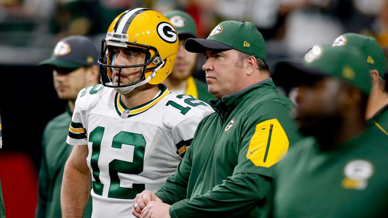 Green Bay Packers' coach Mike McCarthy plays the heavy with Eddie