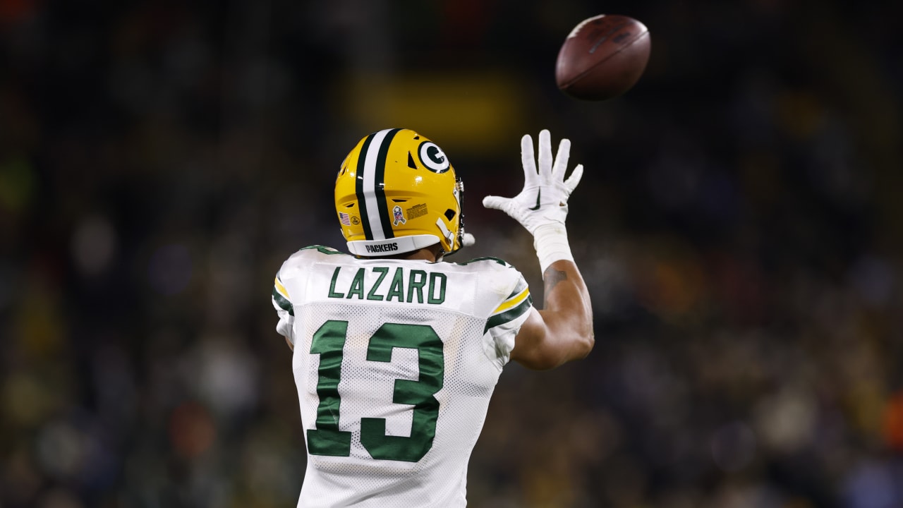 Green Bay Packers quarterback Aaron Rodgers' 23-yard sideline dime to wide  receiver Allen Lazard couldn't be more accurate