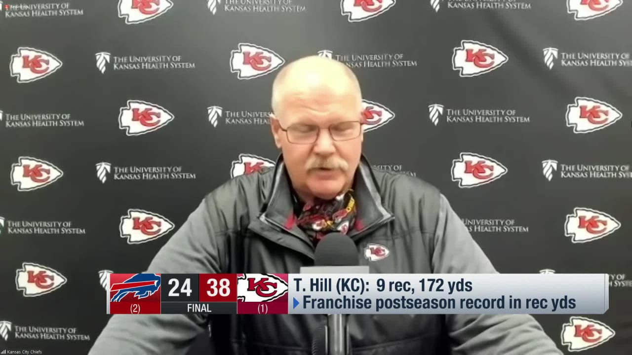 Kansas City Chiefs Head Coach Andy Reid: Wide Receiver Tyreek Hill ...