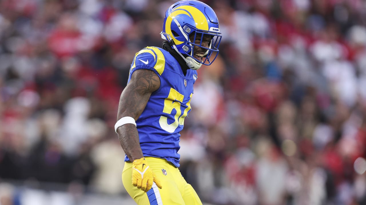 Los Angeles Rams linebacker Leonard Floyd flies past the 49ers offensive  tackle to get his first sack of the 2022 season